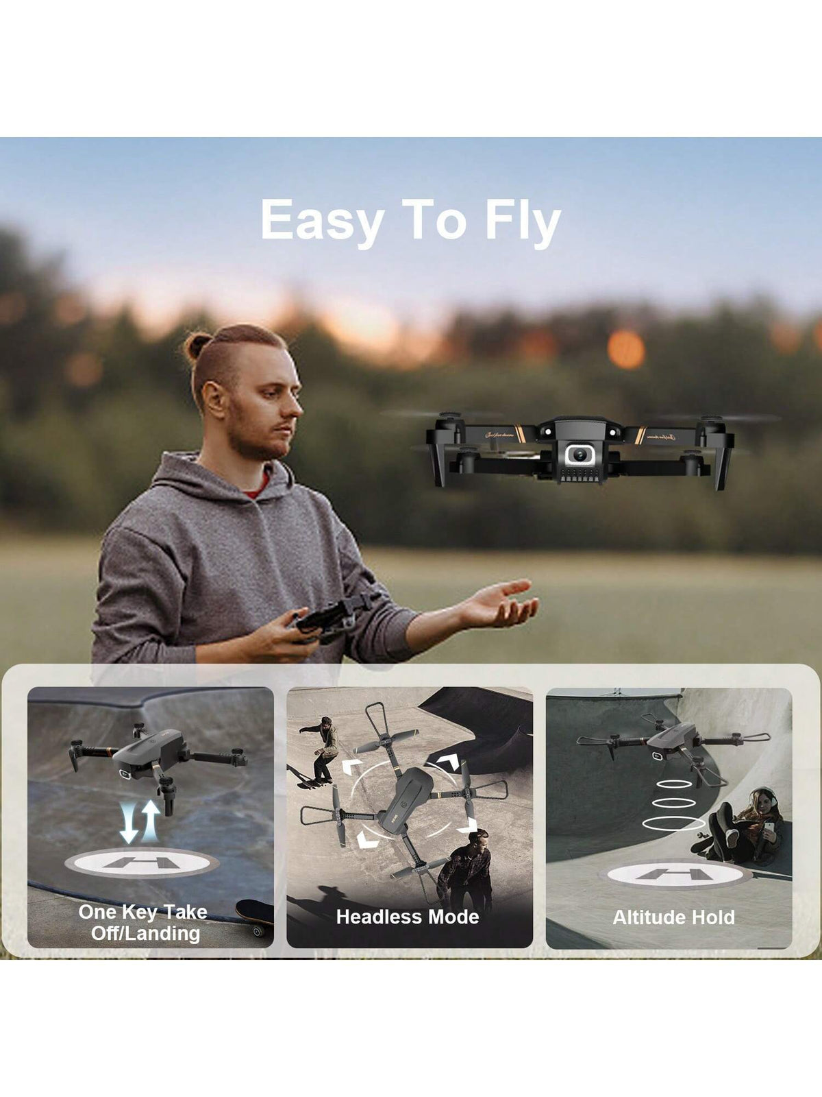 4DRC V4 Foldable Mini Drone With Camera 4K 1080P HD Drone