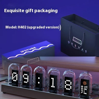 Aluminum Alloy Nixie Tube Clock Table Clock Ornaments