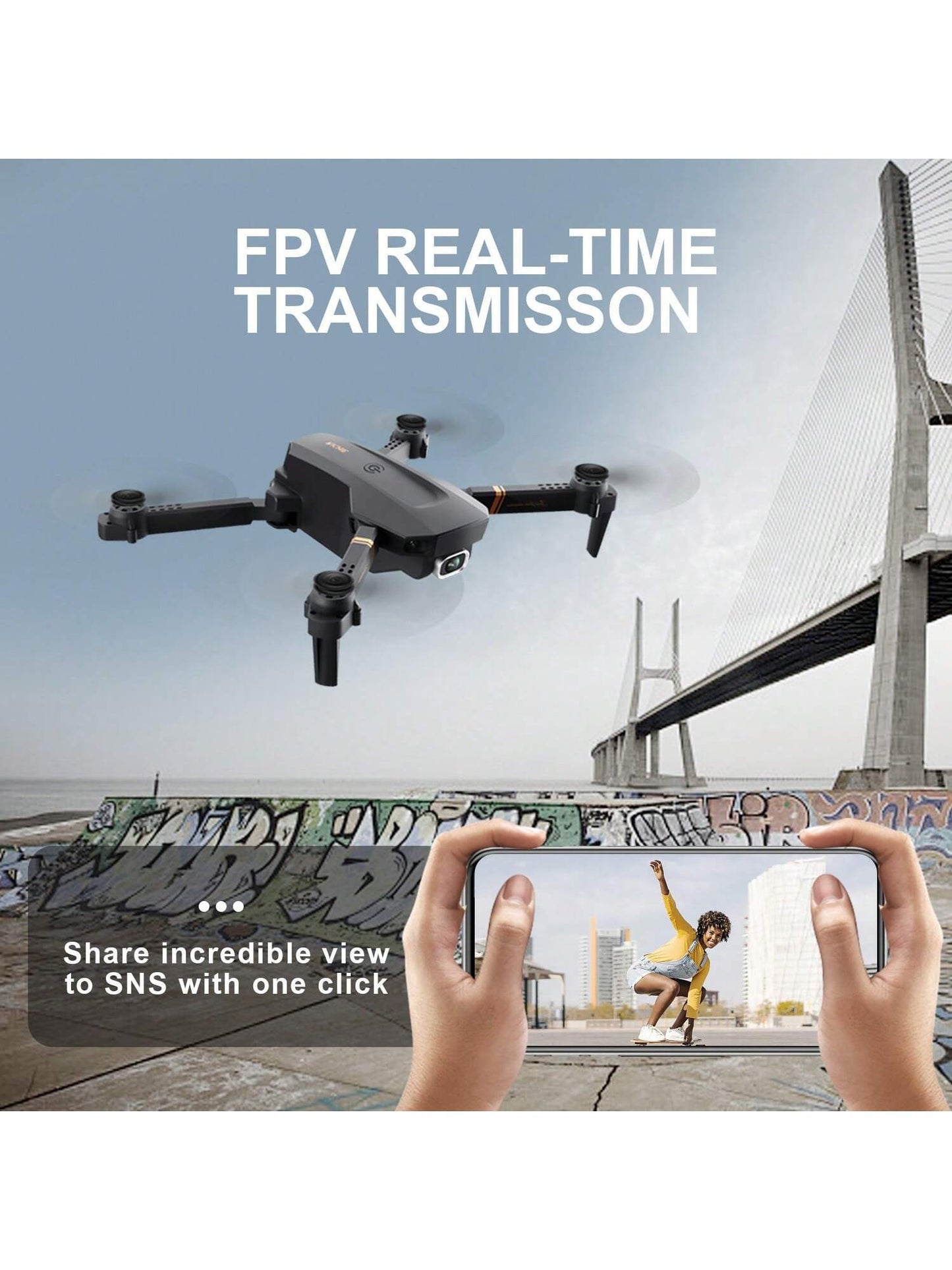 4DRC V4 Foldable Mini Drone With Camera 4K 1080P HD Drone