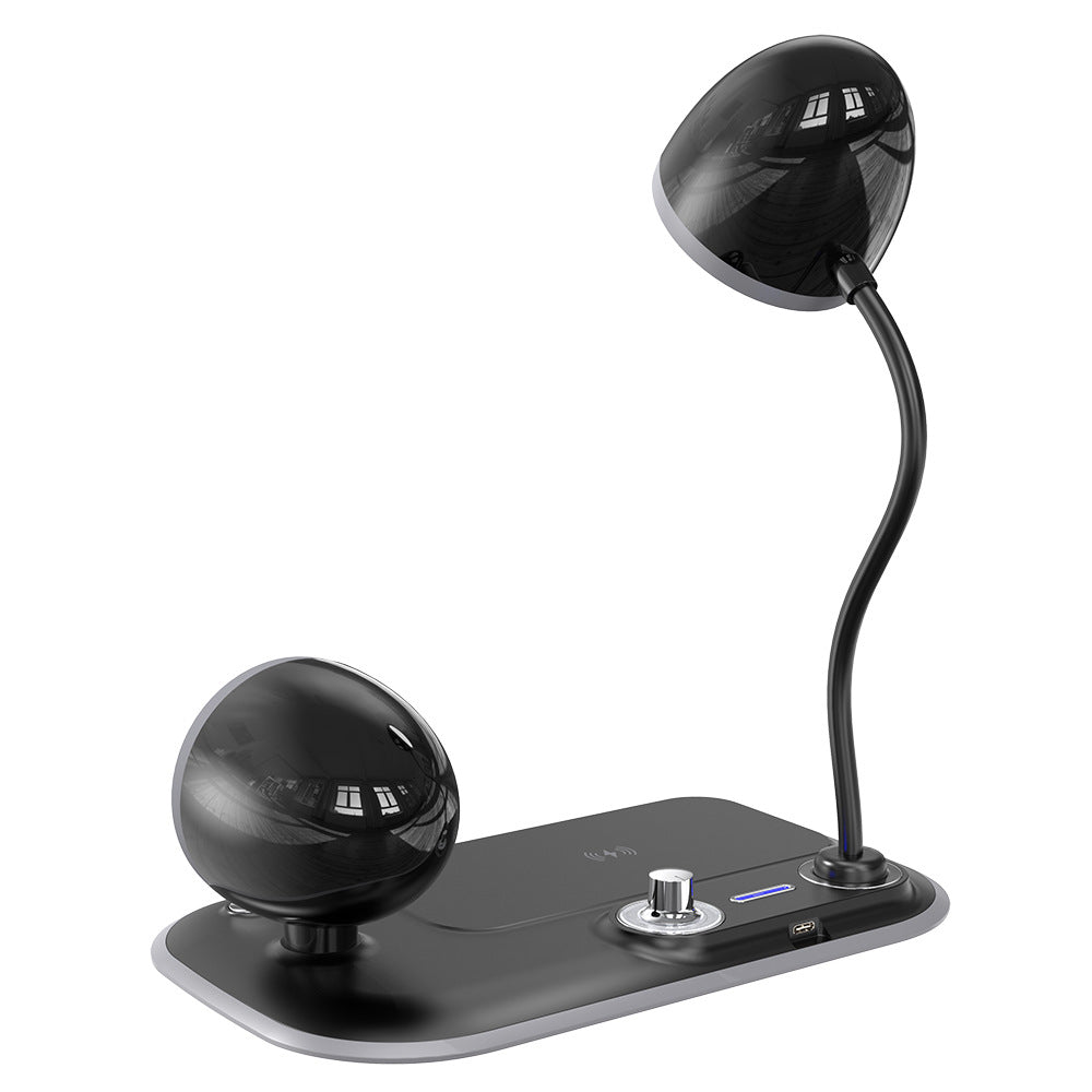 Three-in-one Clock Wireless Charger Desktop Eye Protection Desk Lamp