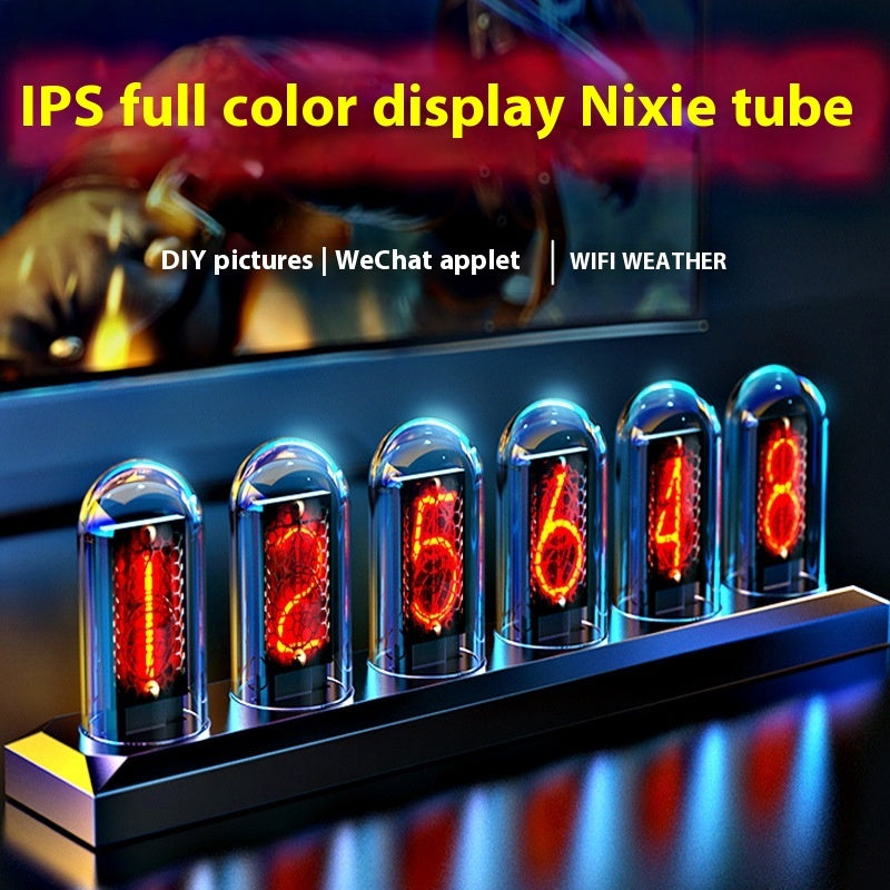 Aluminum Alloy Nixie Tube Clock Table Clock Ornaments