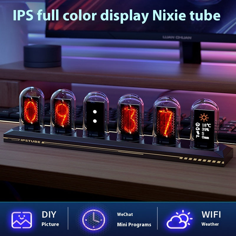 Aluminum Alloy Nixie Tube Clock Table Clock Ornaments